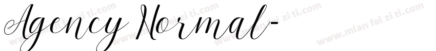 Agency Normal字体转换
